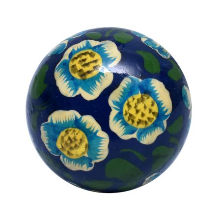 Water Lily Hand Pinted Indian Kashmiri Cabinet Knobs